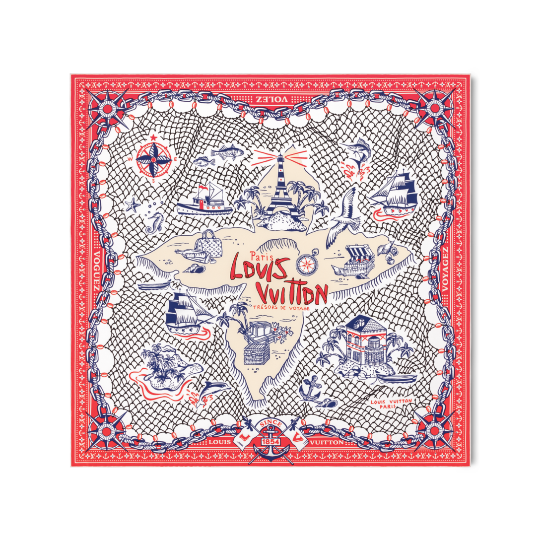 上品☆【Louis Vuitton】カレ70・LVオーシャン トレジャーマップ LV Ocean Treasure Map Square 70 S00 - Women - Accessories